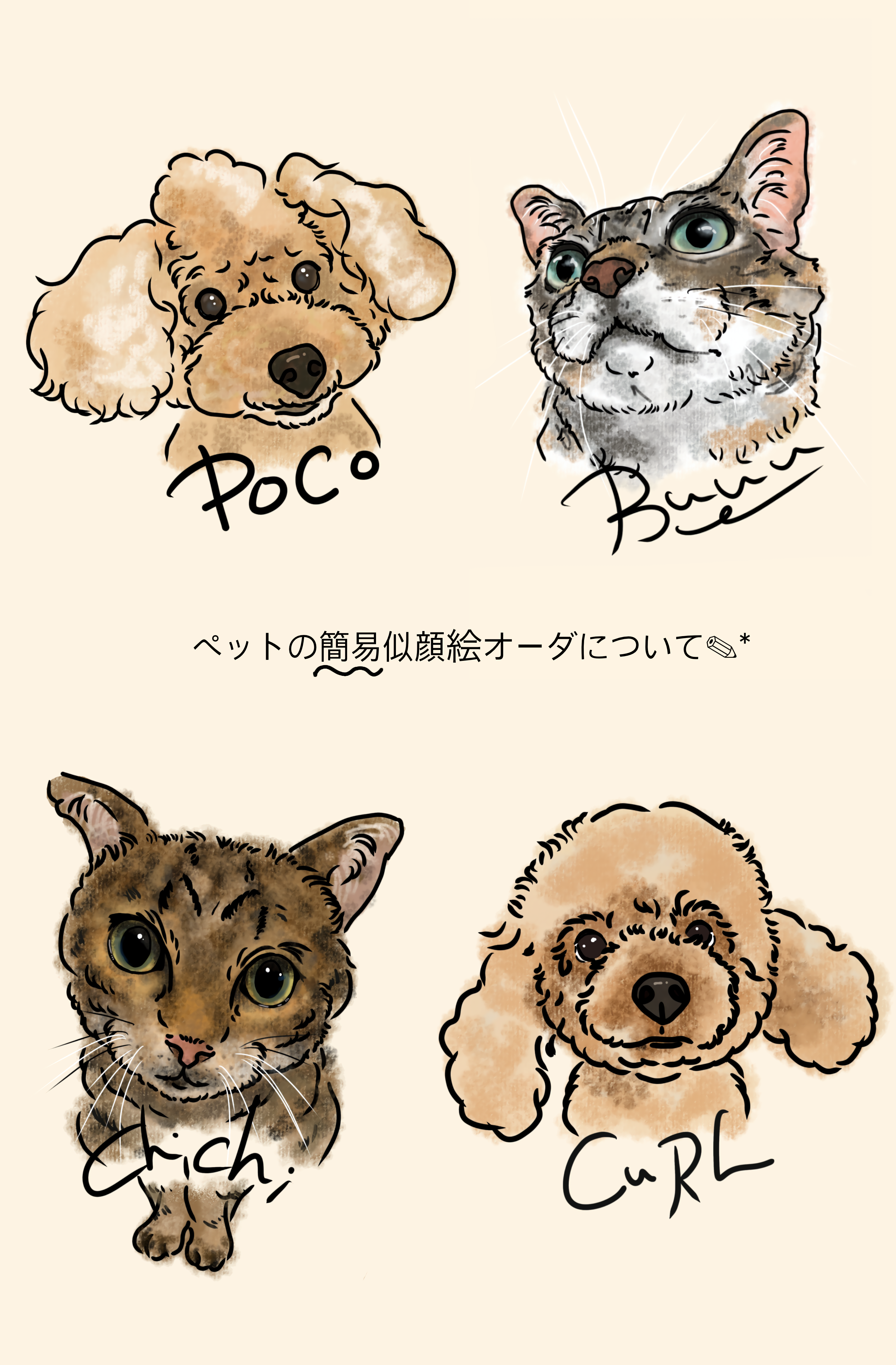愛ペットの簡易イラストオーダー　◎LINEまたはインスタDMでご依頼いただいたお客様専用カートです◎